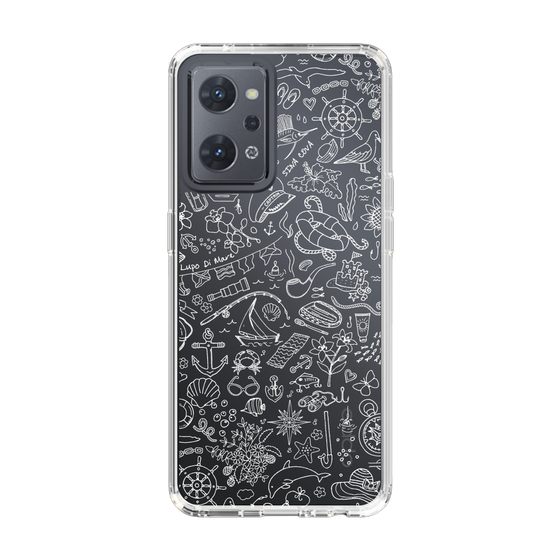 Slim Protection Case［ SINA COVA - Marine Line Art - White ］