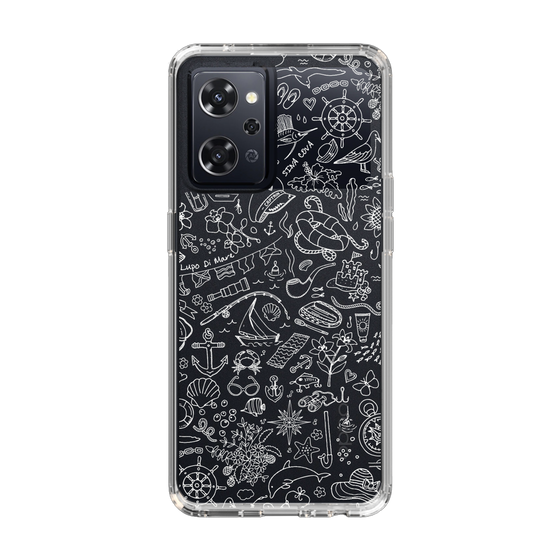 Slim Protection Case［ SINA COVA - Marine Line Art - White ］
