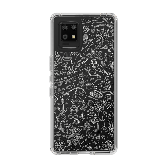Slim Protection Case［ SINA COVA - Marine Line Art - White ］
