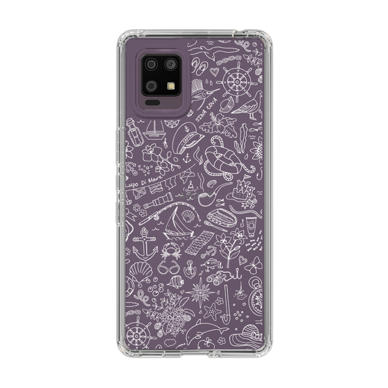 Slim Protection Case［ SINA COVA - Marine Line Art - White ］
