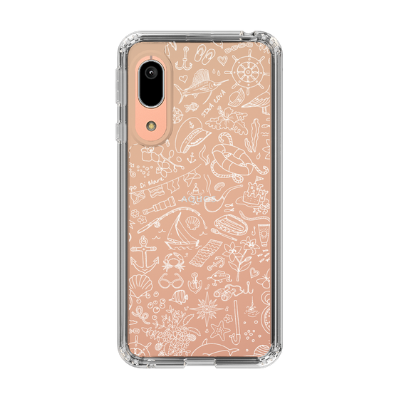 Slim Protection Case［ SINA COVA - Marine Line Art - White ］