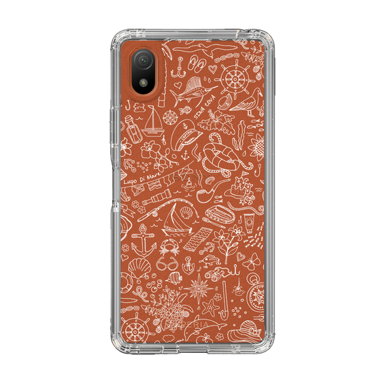 Slim Protection Case［ SINA COVA - Marine Line Art - White ］