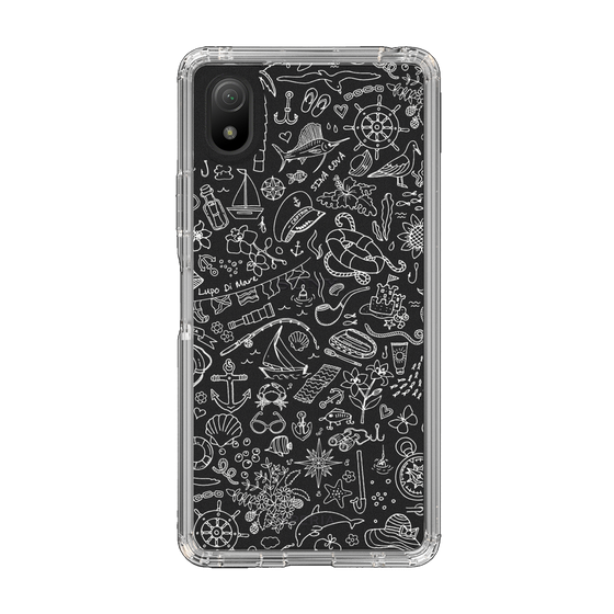 Slim Protection Case［ SINA COVA - Marine Line Art - White ］