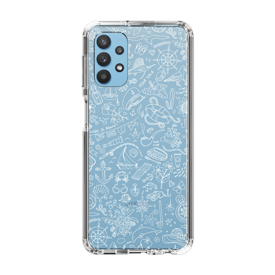 Slim Protection Case［ SINA COVA - Marine Line Art - White ］