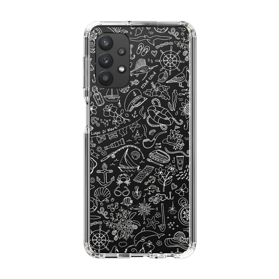 Slim Protection Case［ SINA COVA - Marine Line Art - White ］