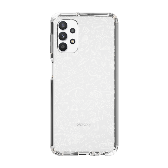Slim Protection Case［ SINA COVA - Marine Line Art - White ］