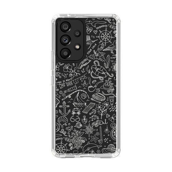 Slim Protection Case［ SINA COVA - Marine Line Art - White ］