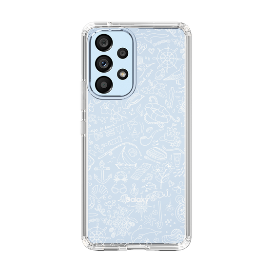 Slim Protection Case［ SINA COVA - Marine Line Art - White ］