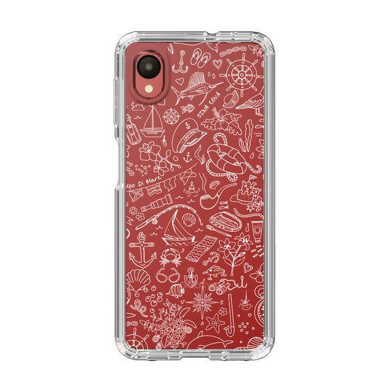 Slim Protection Case［ SINA COVA - Marine Line Art - White ］