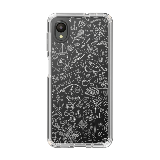 Slim Protection Case［ SINA COVA - Marine Line Art - White ］