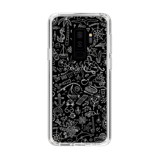 Slim Protection Case［ SINA COVA - Marine Line Art - White ］