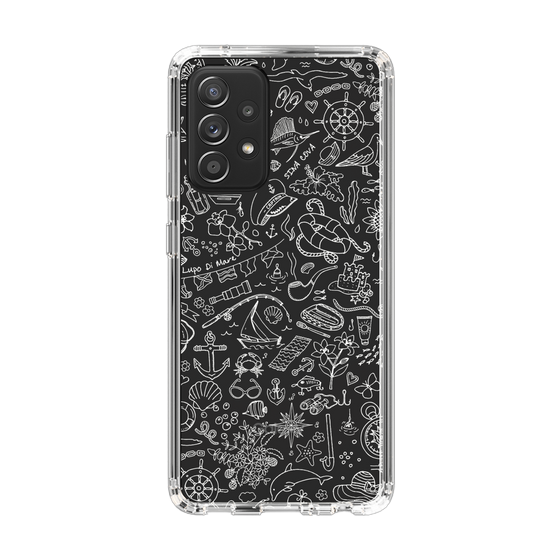 Slim Protection Case［ SINA COVA - Marine Line Art - White ］