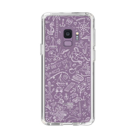 Slim Protection Case［ SINA COVA - Marine Line Art - White ］