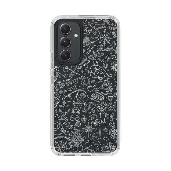 Slim Protection Case［ SINA COVA - Marine Line Art - White ］