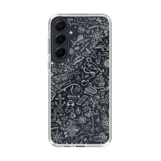 Slim Protection Case［ SINA COVA - Marine Line Art - White ］