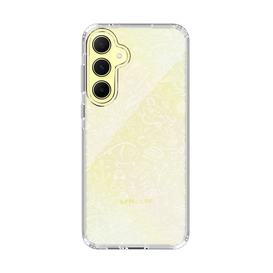 Slim Protection Case［ SINA COVA - Marine Line Art - White ］