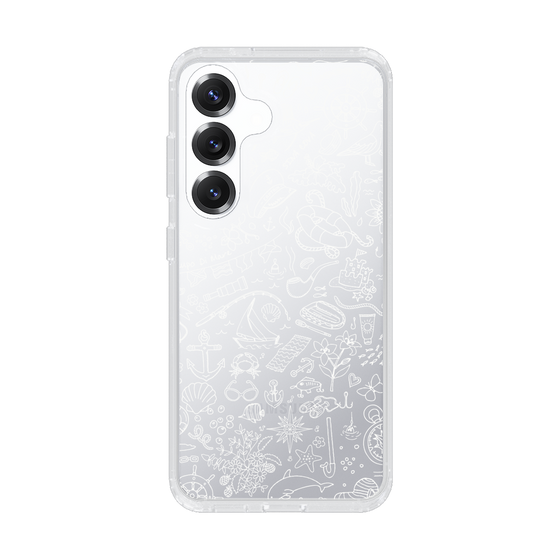 Slim Protection Case［ SINA COVA - Marine Line Art - White ］
