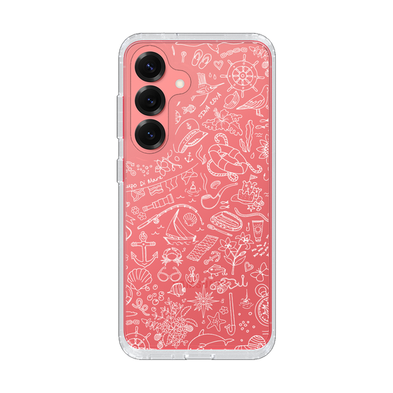 Slim Protection Case［ SINA COVA - Marine Line Art - White ］