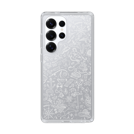 Slim Protection Case［ SINA COVA - Marine Line Art - White ］