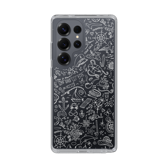 Slim Protection Case［ SINA COVA - Marine Line Art - White ］
