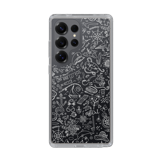 Slim Protection Case［ SINA COVA - Marine Line Art - White ］