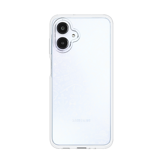 Slim Protection Case［ SINA COVA - Marine Line Art - White ］