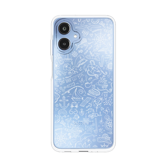 Slim Protection Case［ SINA COVA - Marine Line Art - White ］
