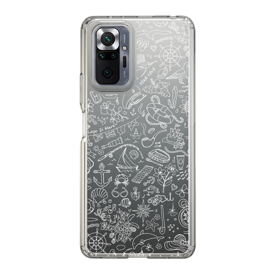 Slim Protection Case［ SINA COVA - Marine Line Art - White ］