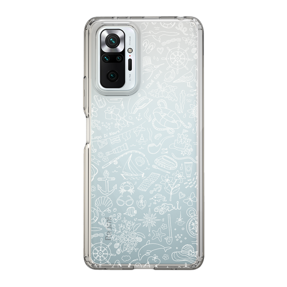 Slim Protection Case［ SINA COVA - Marine Line Art - White ］