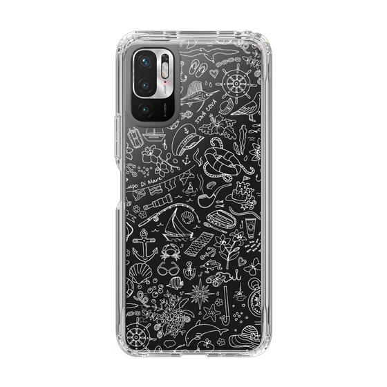 Slim Protection Case［ SINA COVA - Marine Line Art - White ］