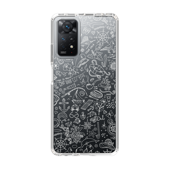 Slim Protection Case［ SINA COVA - Marine Line Art - White ］