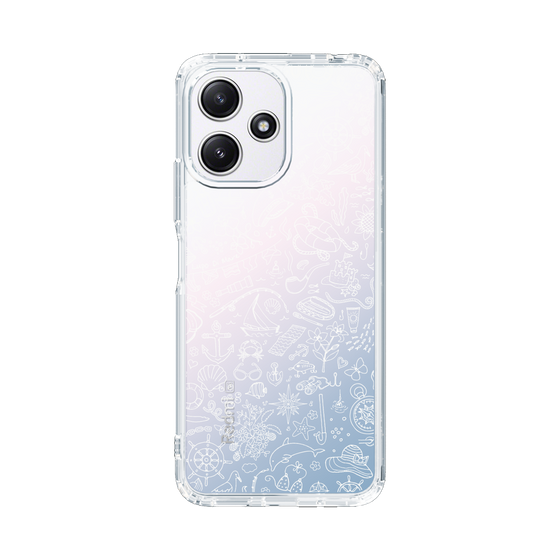Slim Protection Case［ SINA COVA - Marine Line Art - White ］