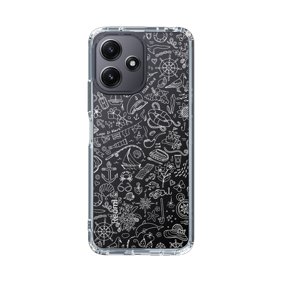 Slim Protection Case［ SINA COVA - Marine Line Art - White ］