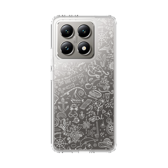 Slim Protection Case［ SINA COVA - Marine Line Art - White ］