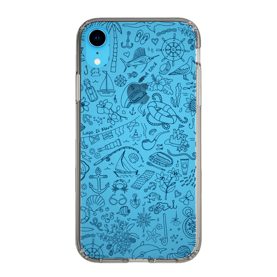 Slim Protection Case［ SINA COVA - Marine Line Art - Navy ］