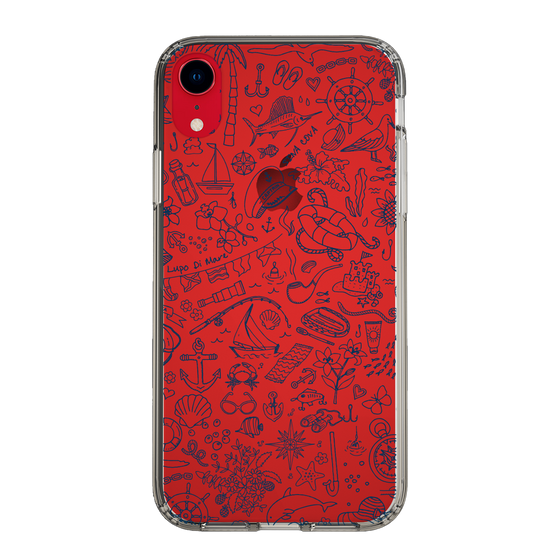 Slim Protection Case［ SINA COVA - Marine Line Art - Navy ］