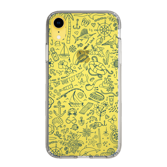 Slim Protection Case［ SINA COVA - Marine Line Art - Navy ］