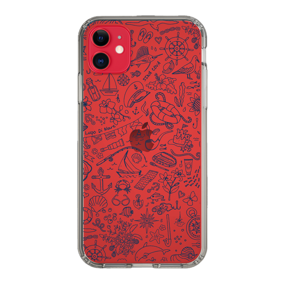 Slim Protection Case［ SINA COVA - Marine Line Art - Navy ］