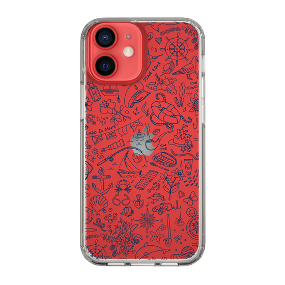 Slim Protection Case［ SINA COVA - Marine Line Art - Navy ］