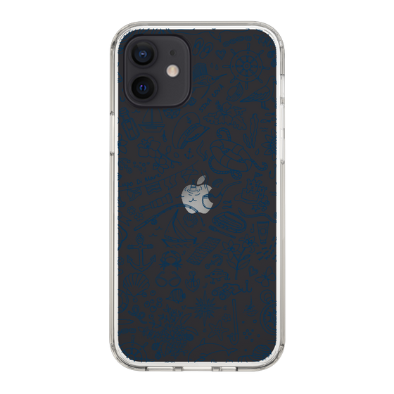 Slim Protection Case［ SINA COVA - Marine Line Art - Navy ］