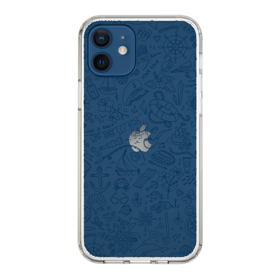 Slim Protection Case［ SINA COVA - Marine Line Art - Navy ］