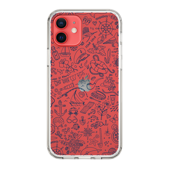 Slim Protection Case［ SINA COVA - Marine Line Art - Navy ］
