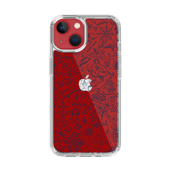 Slim Protection Case［ SINA COVA - Marine Line Art - Navy ］