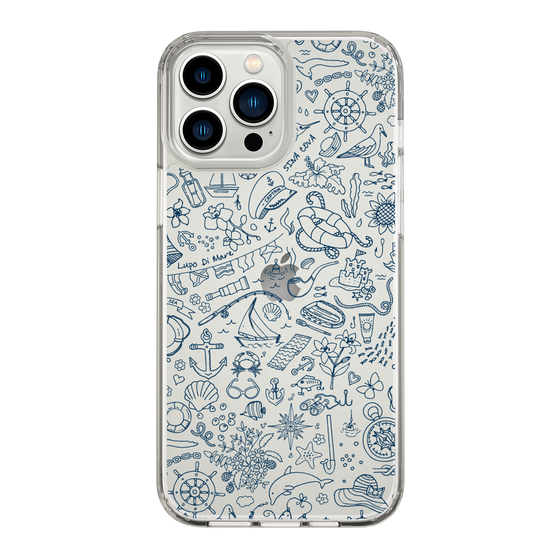 Slim Protection Case［ SINA COVA - Marine Line Art - Navy ］