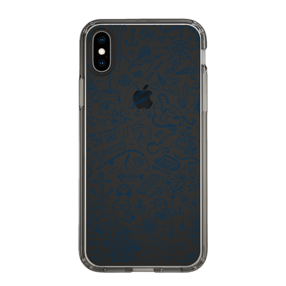 Slim Protection Case［ SINA COVA - Marine Line Art - Navy ］