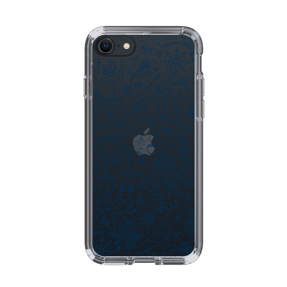 Slim Protection Case［ SINA COVA - Marine Line Art - Navy ］
