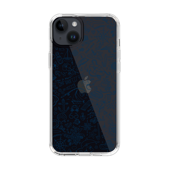 Slim Protection Case［ SINA COVA - Marine Line Art - Navy ］