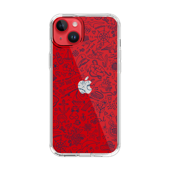 Slim Protection Case［ SINA COVA - Marine Line Art - Navy ］