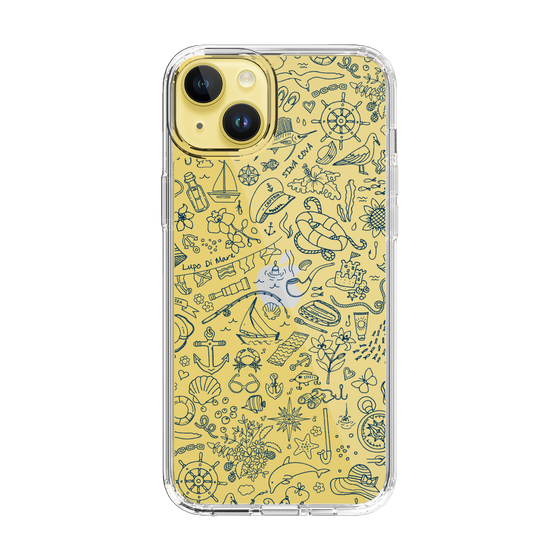 Slim Protection Case［ SINA COVA - Marine Line Art - Navy ］