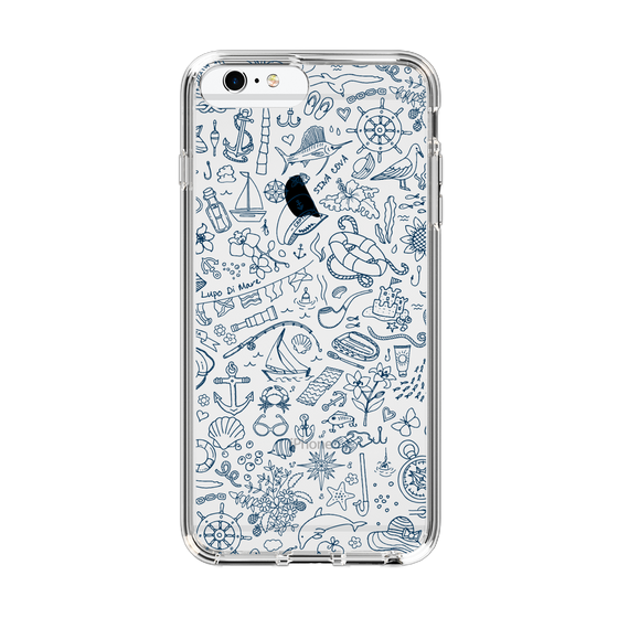 Slim Protection Case［ SINA COVA - Marine Line Art - Navy ］